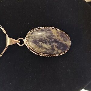 Sodalite Gemstone Pendant Necklace